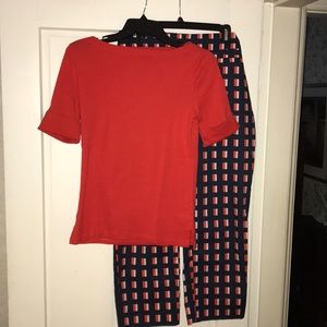 Pants and matching top set